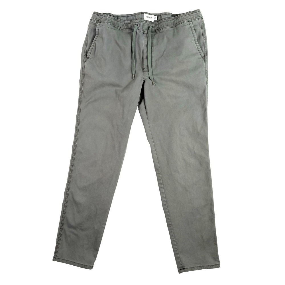 HUDSON Jogger Pants Men's Size Large Army Green Drawstring‎ Stretch Relaxed Fit